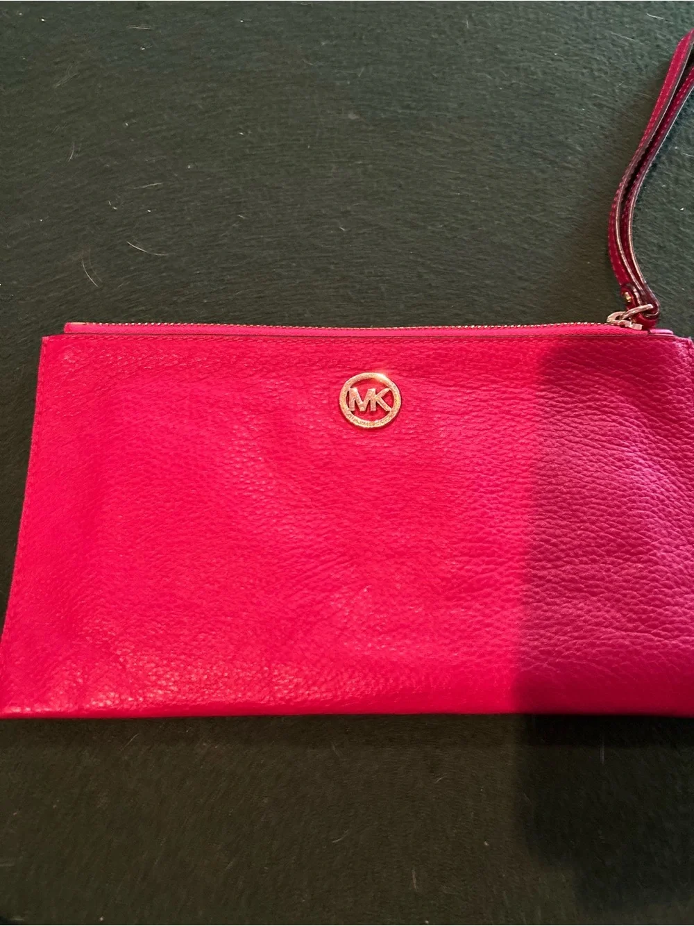 Michael Kors Fulton Pebbled Leather clutch wristlet
